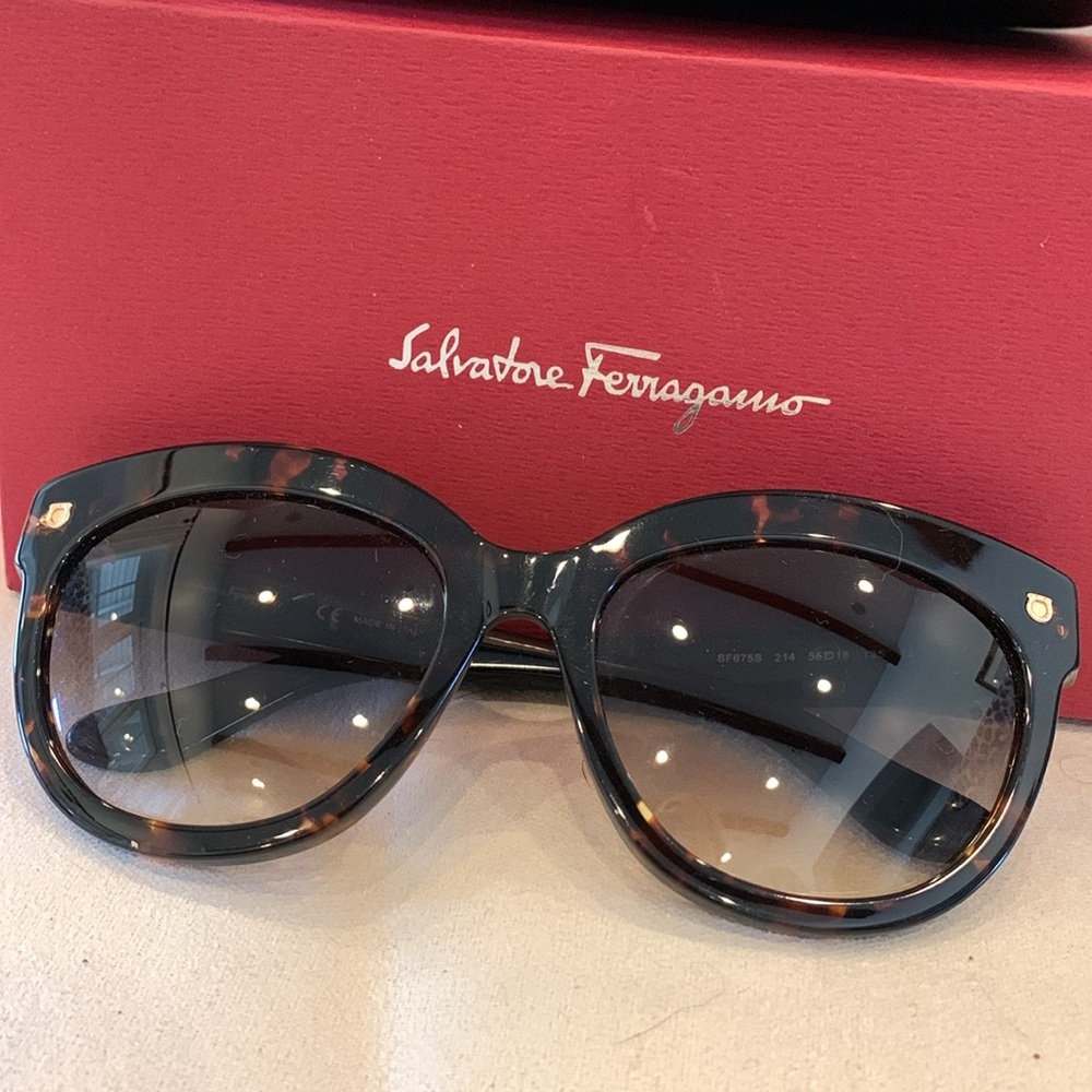 Salvatore Ferragamo tortoise sunglasses